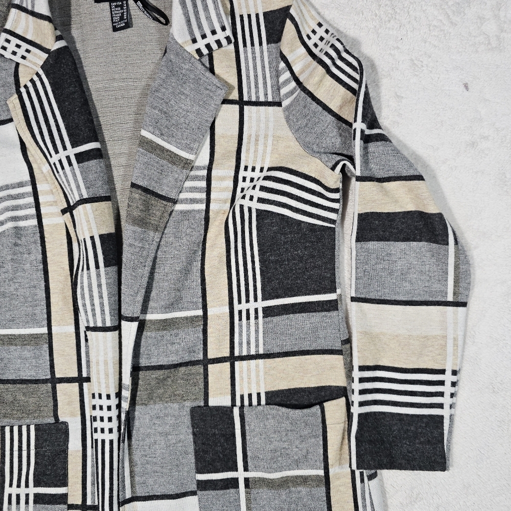 Frank Lyman  - Knit Throwover -Beige/Grey Size 12 - Picture 4 of 13